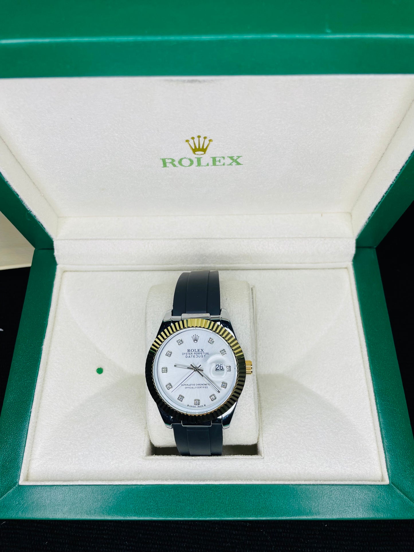White dial with bmc strap watch