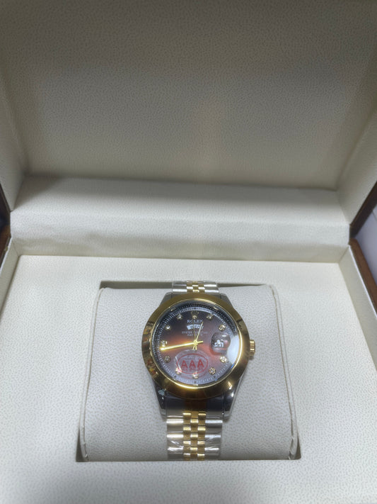 Rolex Day&Date truetone Red Dial with jubilee chain