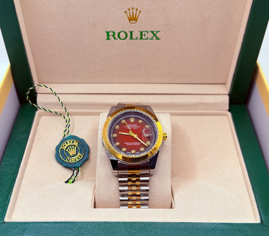 Rolex Truetone with Red Dial