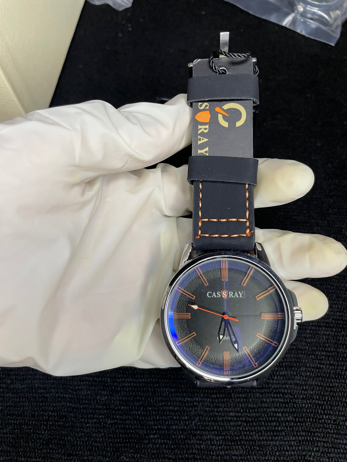 Cassray black strap watch