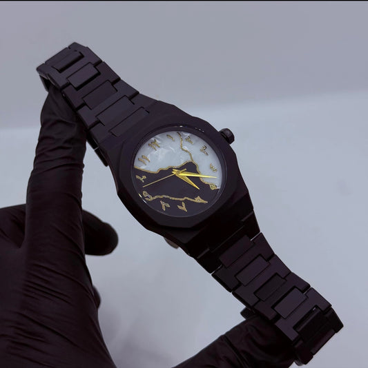Black Aura With Marble Dial ( fiber material )