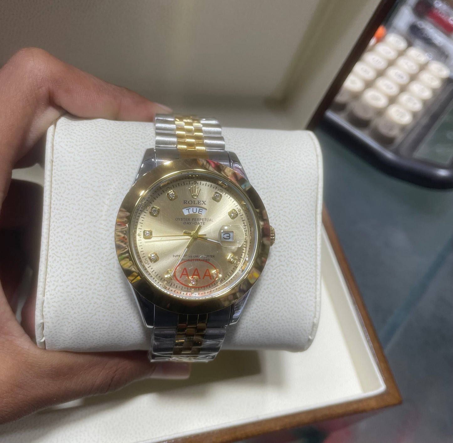 Rolex Day&Date truetone with golden Dial