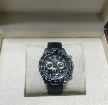 Rolex Daytona strap silver with Black dial