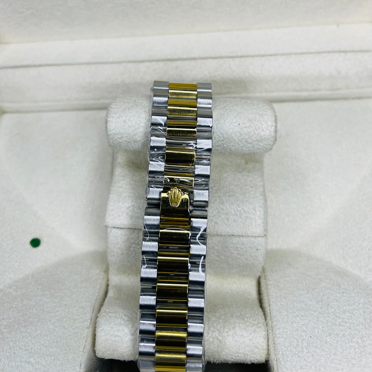 Rolex black dial 2tone watch