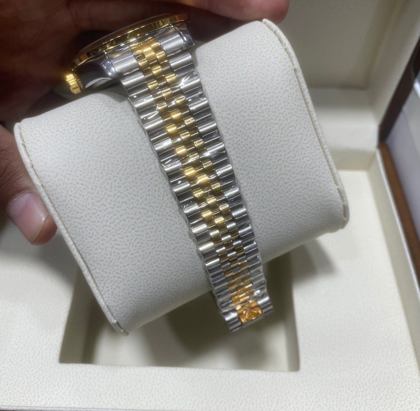 Rolex Day&Date truetone Red Dial with jubilee chain