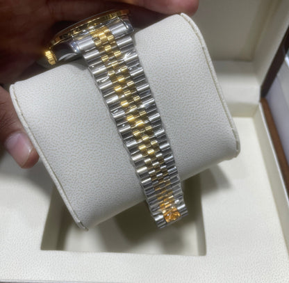 Rolex Day&Date truetone Red Dial with jubilee chain