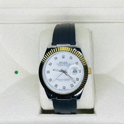 Rolex white dial watch