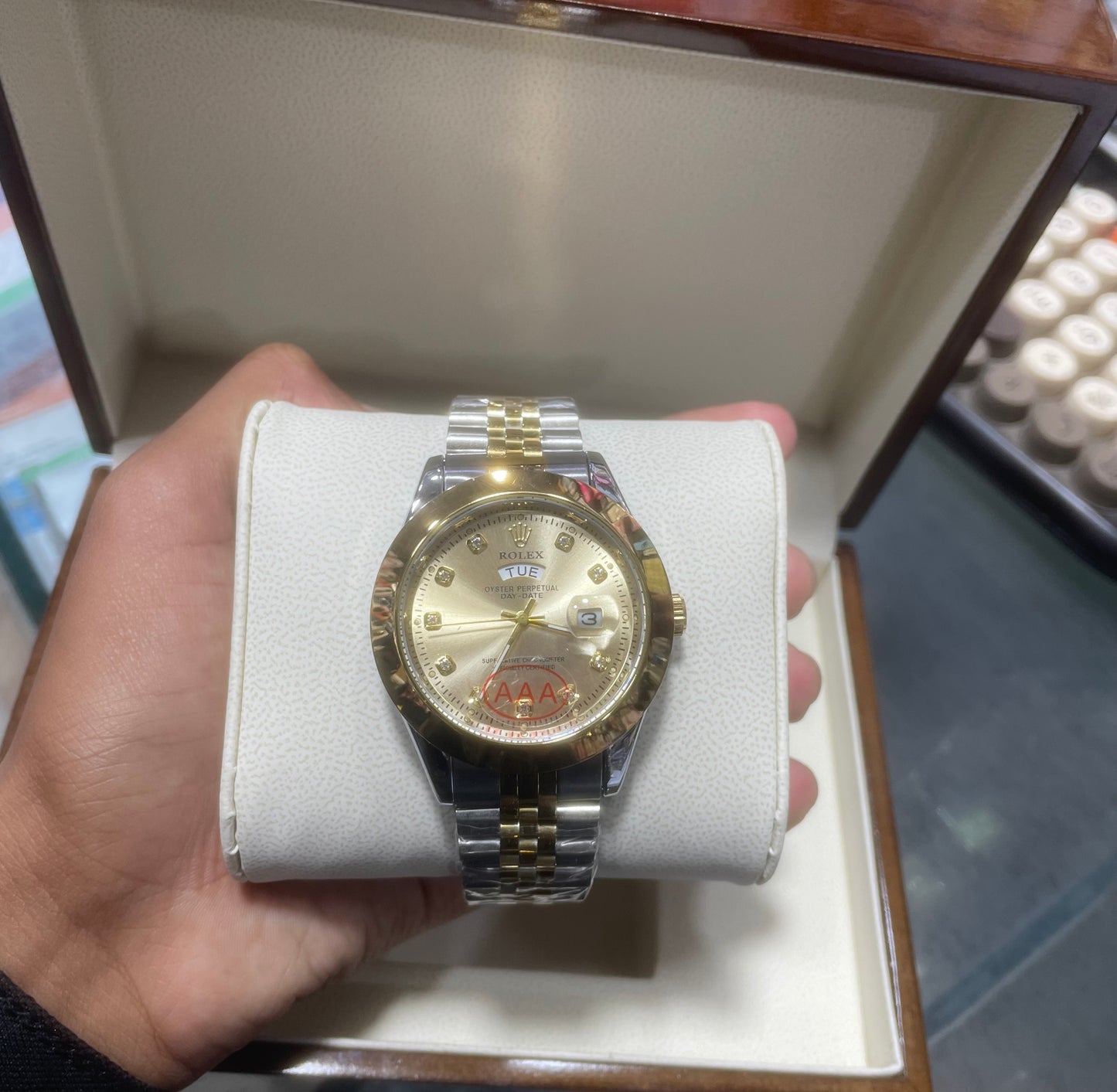 Rolex Day&Date truetone with golden Dial