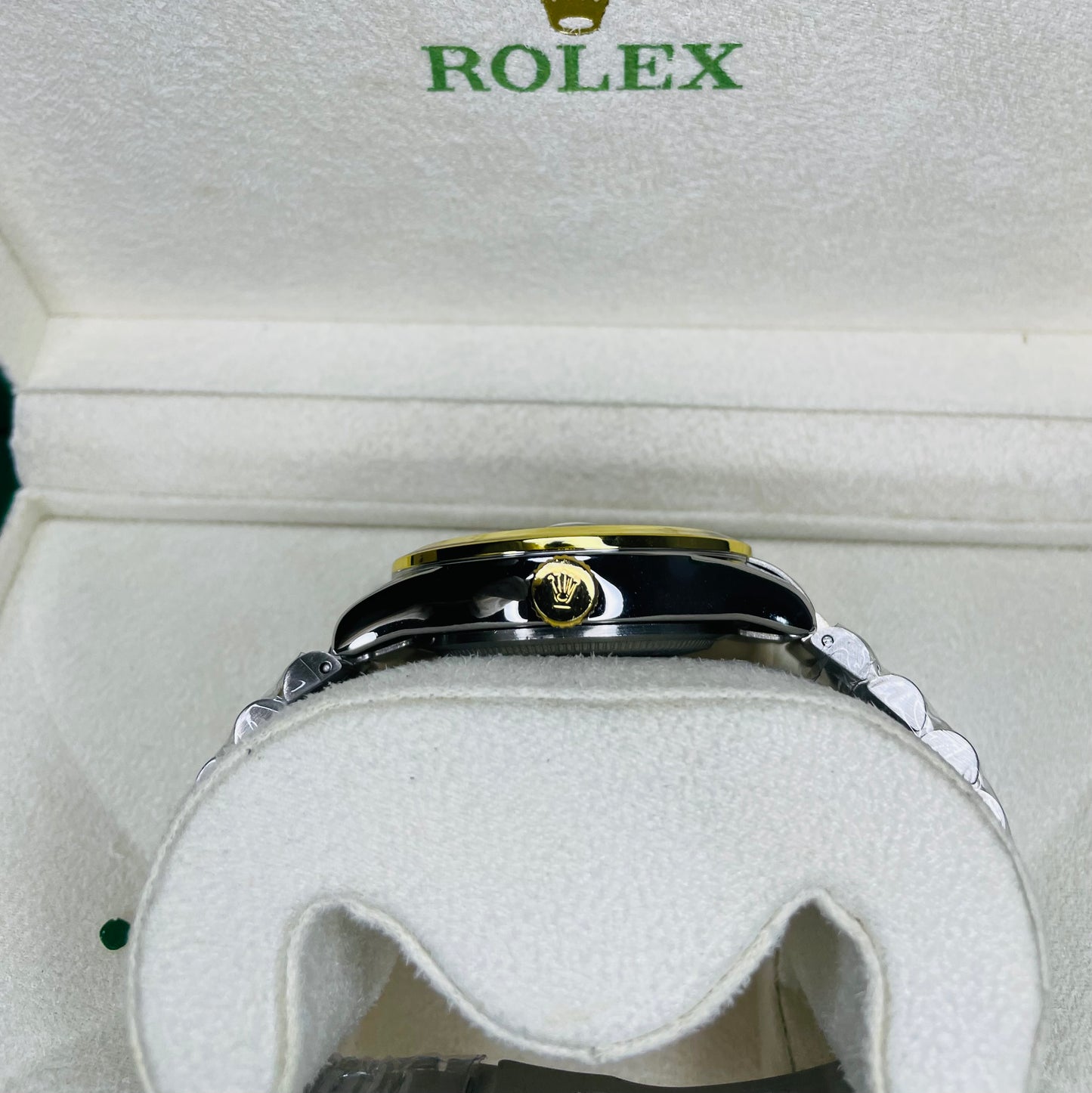 Rolex black dial 2tone watch