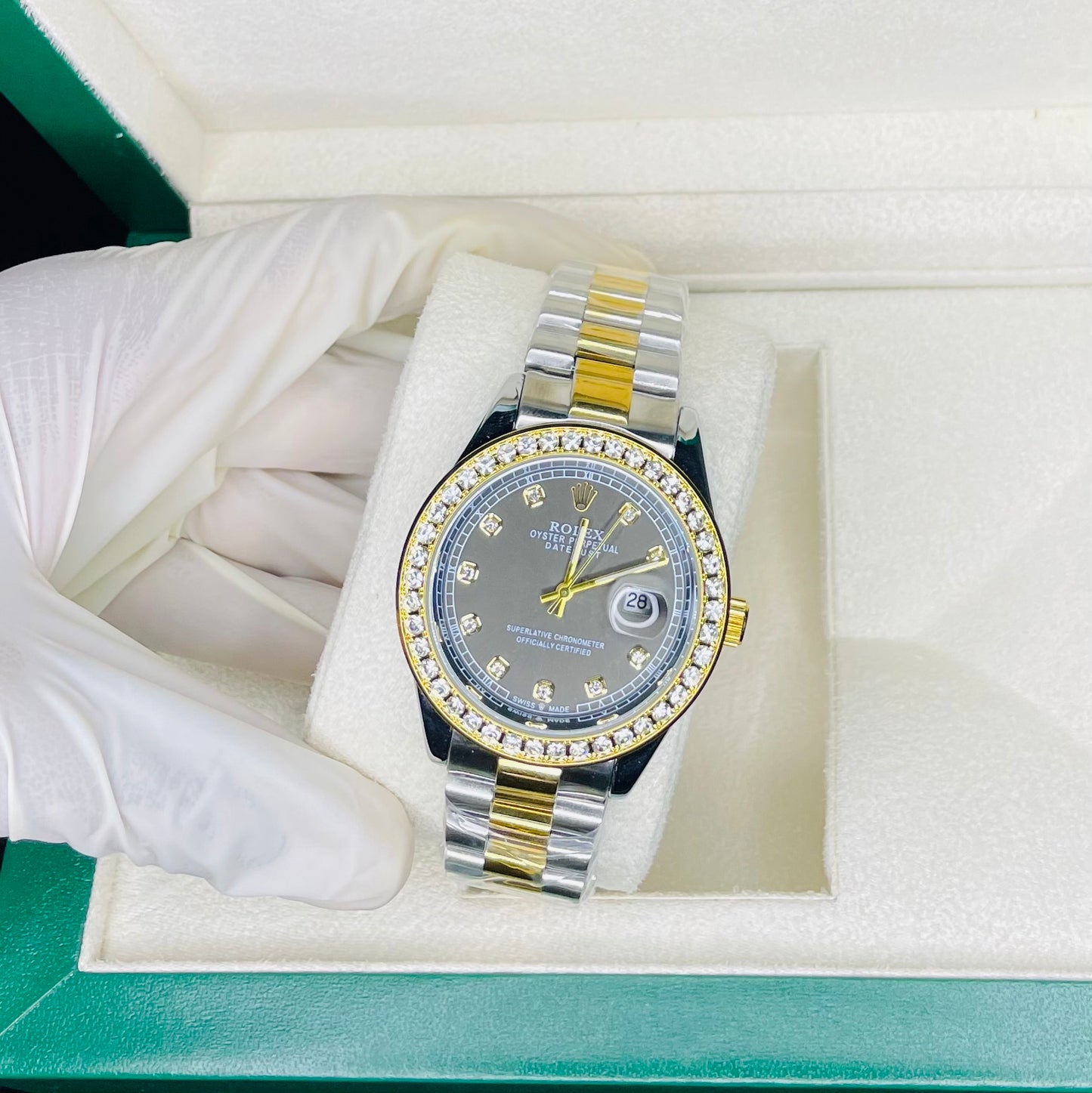 Rolex black diamond Dial