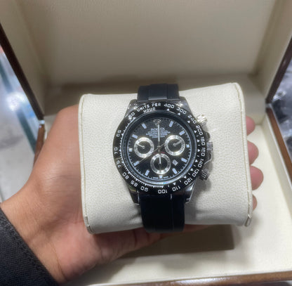 Rolex Daytona strap silver with Black dial
