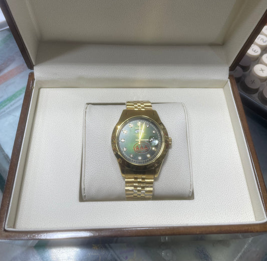 Rolex Day&Date Green Dial with Golden jubilee chain