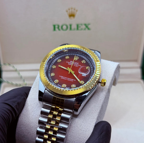 Rolex Truetone with Red Dial