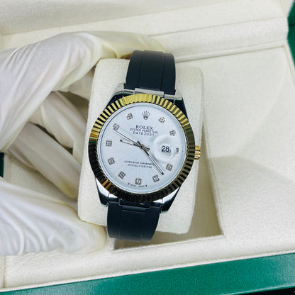 Rolex white dial watch