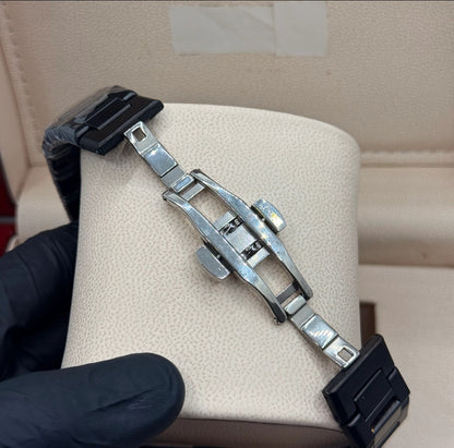 Black Aura stainless steel Black with Marbel Dial