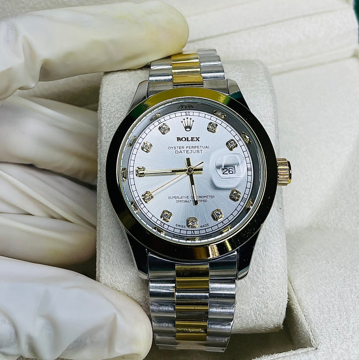 Rolex 2tone White Dial
