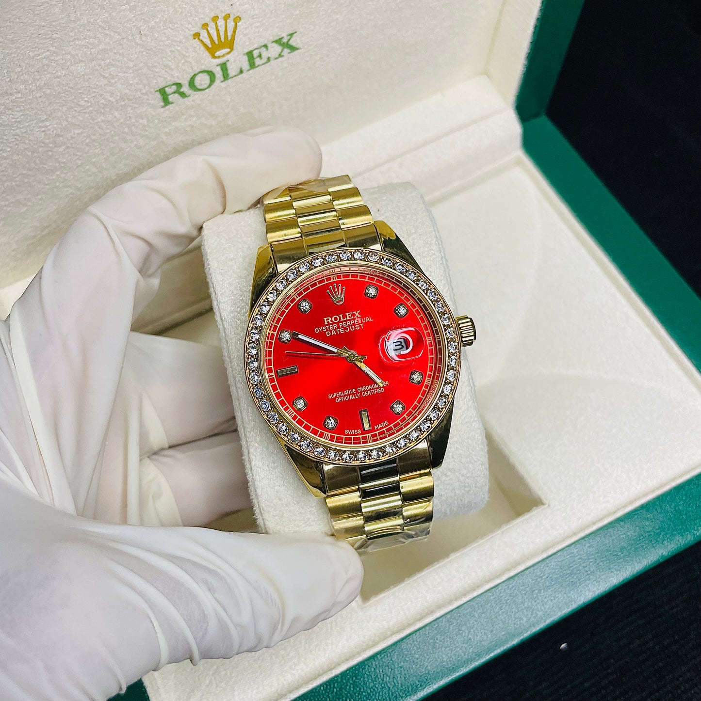 Rolex Red Dial watch