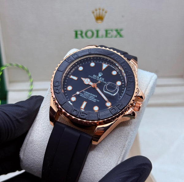 Rolex strap Golden with Black Rotating Dial