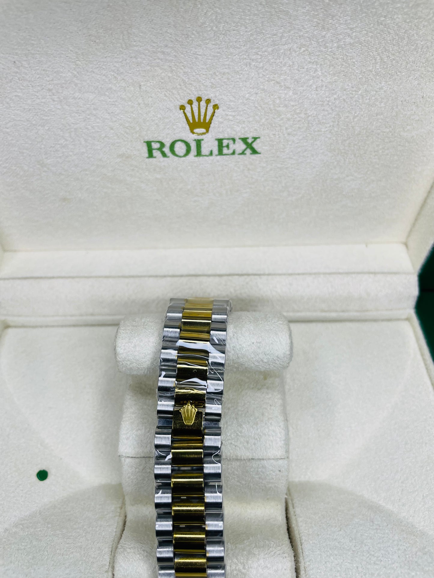 RLX golden dial with golden & silver chain