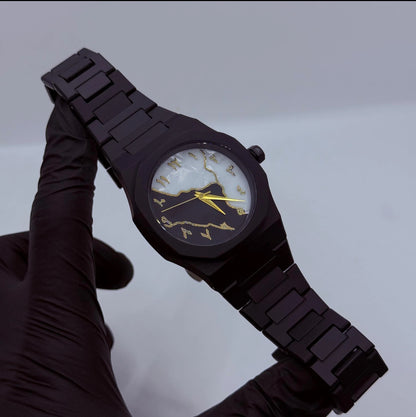 Black Aura With Marble Dial ( fiber material )