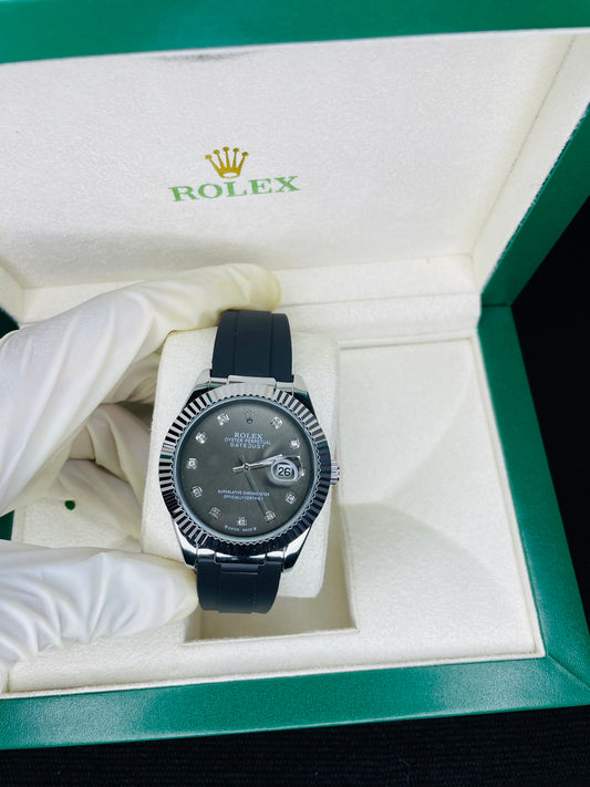 Black dial with bmc strap watch
