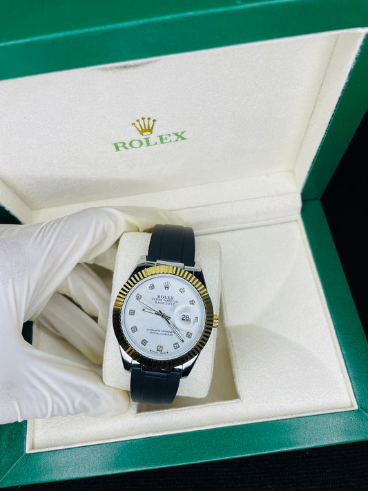 White dial with bmc strap watch